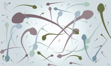 Colorful sperms background clipart