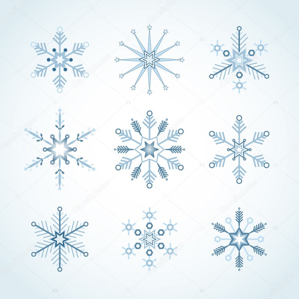 Snowflake collection Stock Vector Image by ©xtrekx #6621439