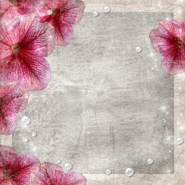 Blommor grunge bakgrund — Stockfoto