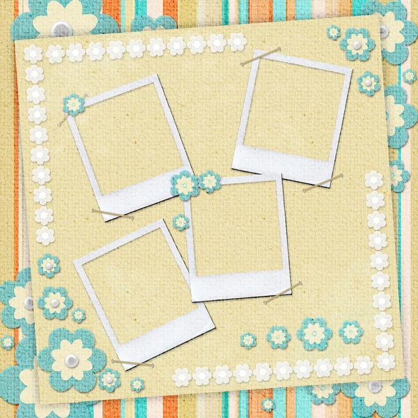 Kids card in scrapbook style — Stock Photo, Image