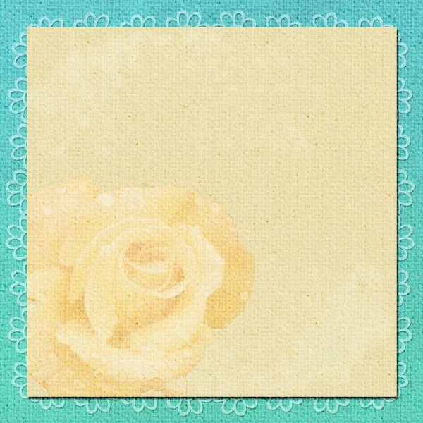Background in scrapbook style in beige, cyan colors — Stock Photo, Image