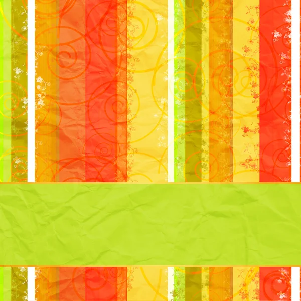 Gestreifter Hintergrund mit Banner, unterschiedlich breite Streifen — Stockfoto