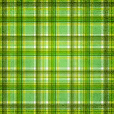 Plaid background with colorful green, yellow and white stripes clipart