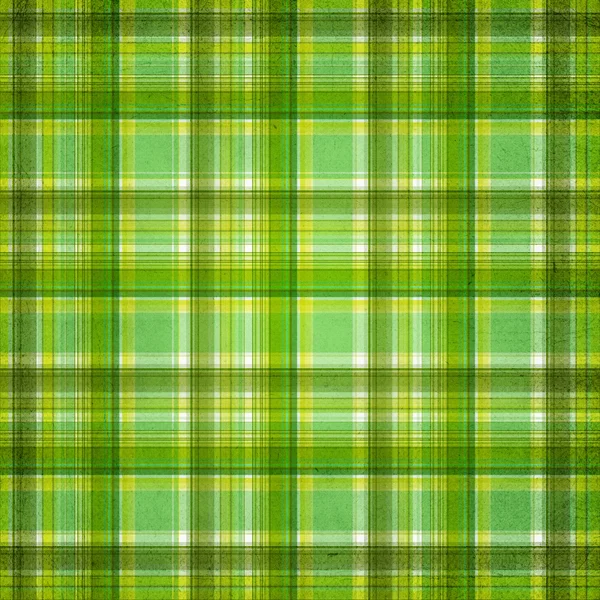 Plaid background with colorful green, yellow and white stripes — Stock Photo, Image