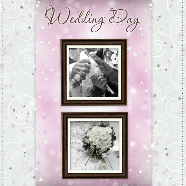 Cartão do dia do casamento — Fotografia de Stock