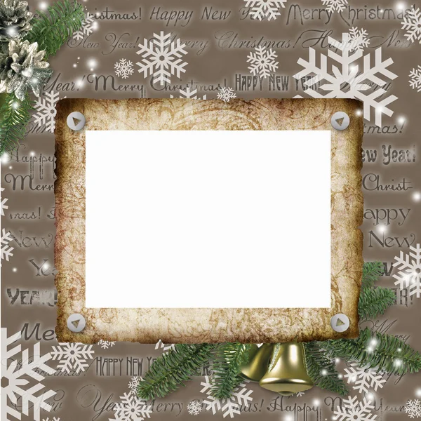 框架上圣诞背景的照片 — 图库照片