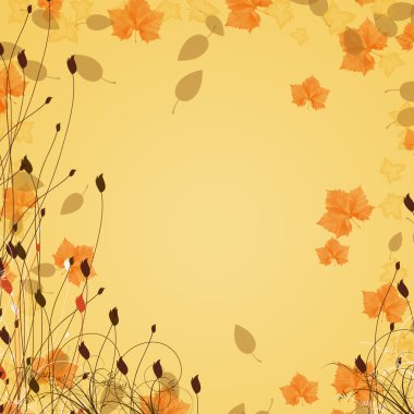 Abstract fall leaf background clipart