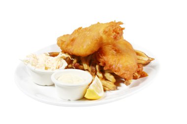 Fish and chips clipart