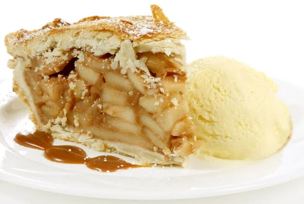 stock image Apple pie and icecream