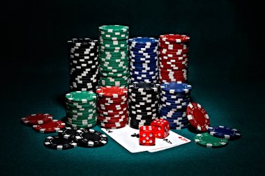 fişleri poker Aslar ve zar çift ile için