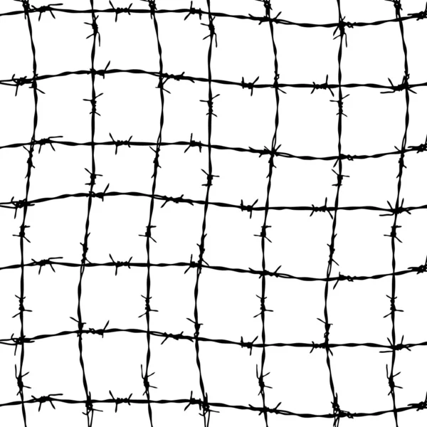 铁丝网的围栏 — 图库矢量图片