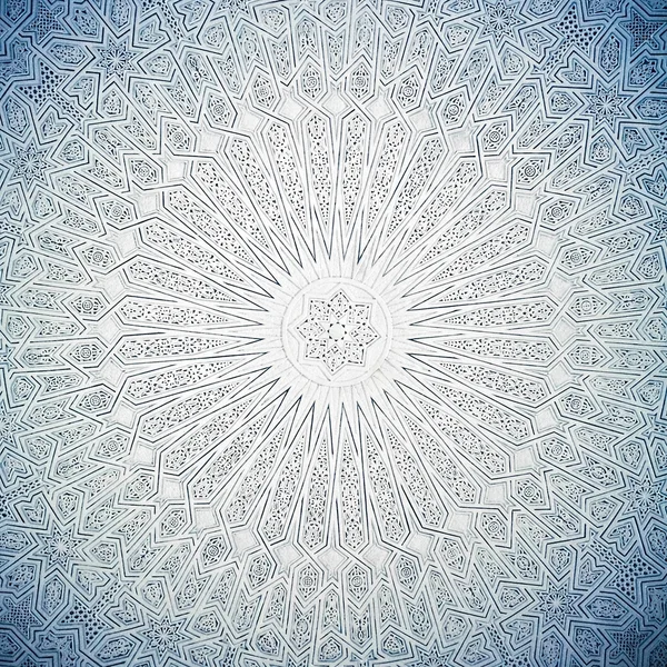 Plafond arabique tonique bleu — Photo