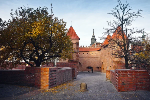 Barbican - Fortified outpost in Warsaw — Stock Photo, Image