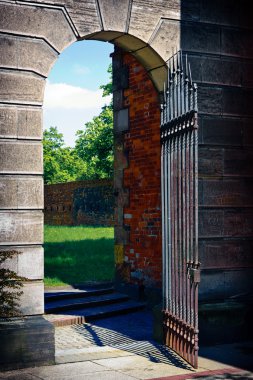 Iron gate of the Citadel. Warsaw / Poland clipart