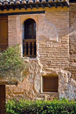alhambra, eski windows / granada, İspanya