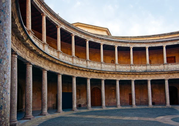 stock image Courtyard of Palace of Charles V in Alhambra