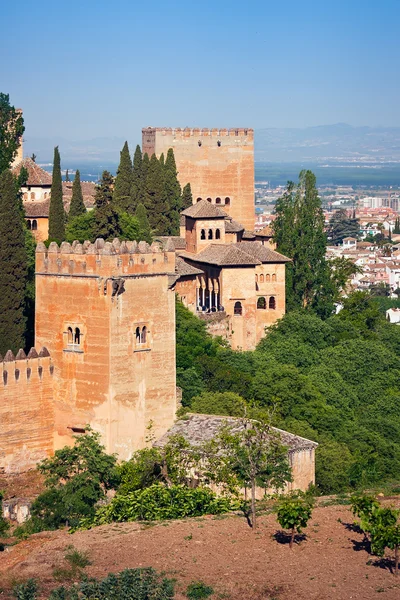 Alhambra wieże — Zdjęcie stockowe