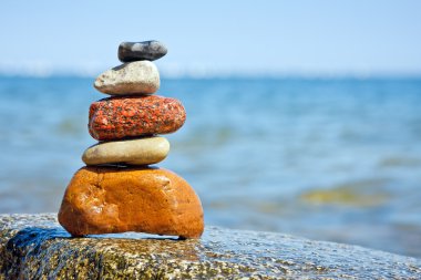 Pile of stones, inner calm of feng shui clipart