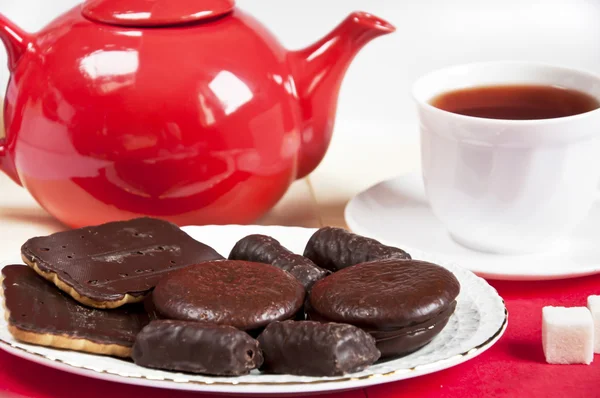 Солодощі для чаю, печива, тортів та шоколаду — стокове фото
