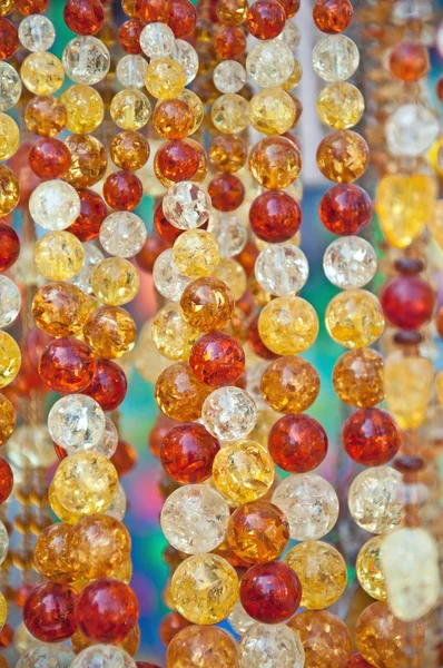 Perles ambrées, fond — Photo