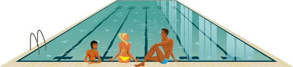 Piscine et piscine — Image vectorielle