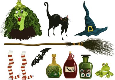 Halloween icons clipart