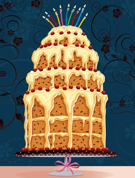 Праздничный торт — стоковый вектор