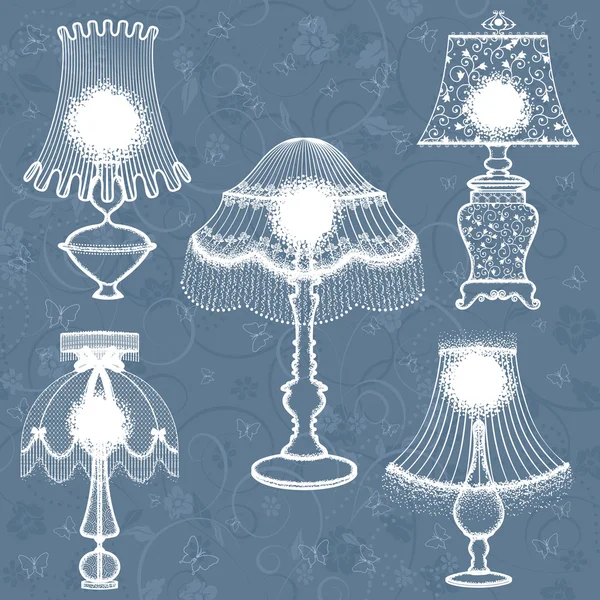 stock vector Antique lamps