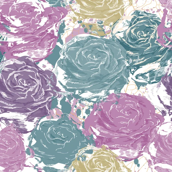 美丽的无缝玫瑰 — 图库矢量图片