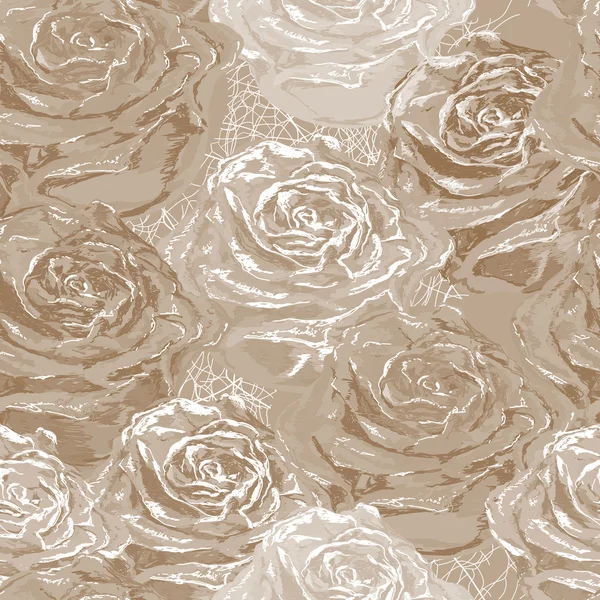 Beautiful seamless roses — Stock Vector