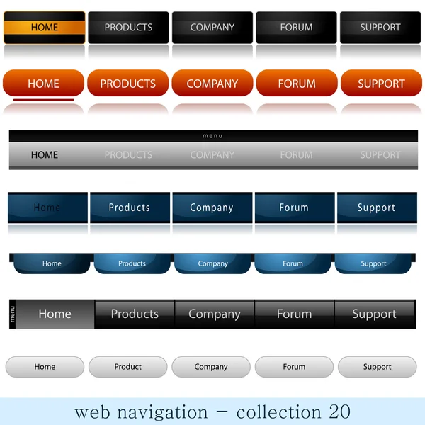 Navigation for websites — Stock Vector