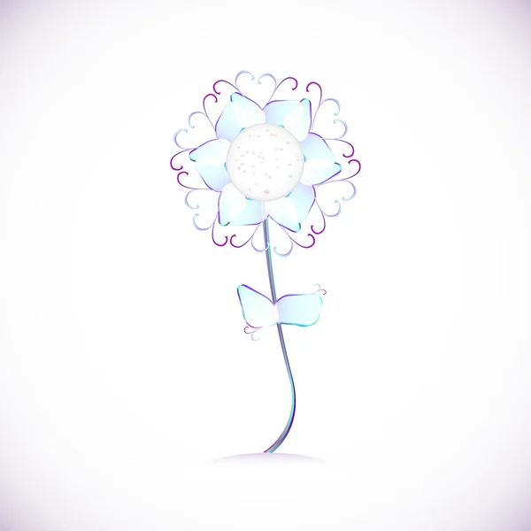 Futuristic flower — Stock Vector