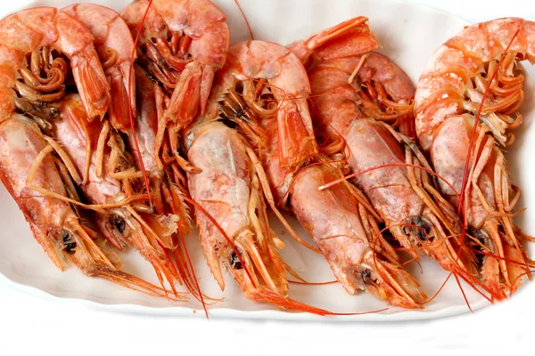 stock image Fried shrimps on a plate