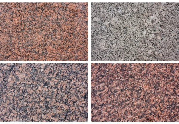 Aantal verschillende graniet / marmeren textuur achtergronden — Stockfoto