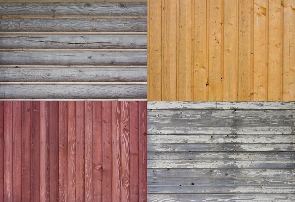 stock image Set of different wooden textures