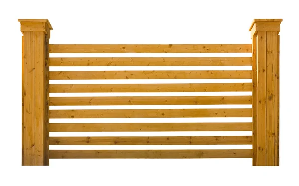 Cerca de madeira velha isolada no branco — Fotografia de Stock