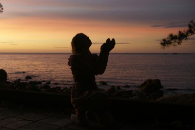 Deniz günbatımı. Borneo.