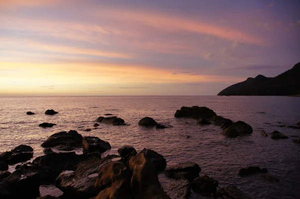 海上日落。婆罗洲. — 图库照片