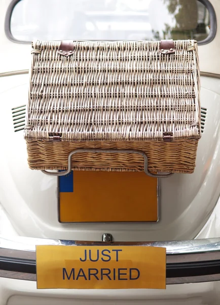 stock image Just married car