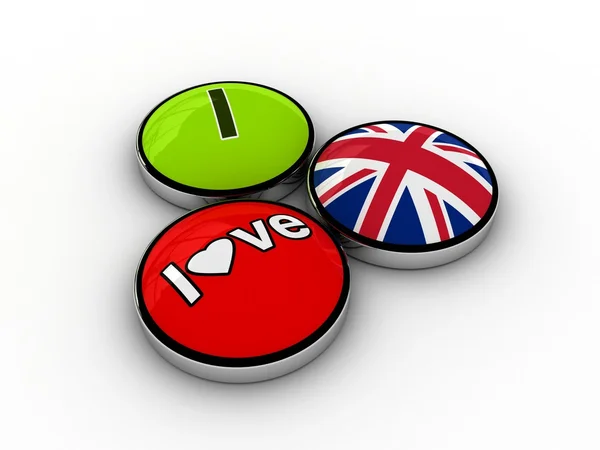 Eu amo o Reino Unido — Fotografia de Stock