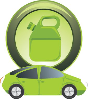 Button with petrol canister clipart