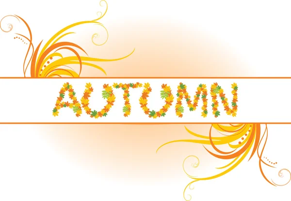 Abstraktní podzimní nápis — Stockový vektor