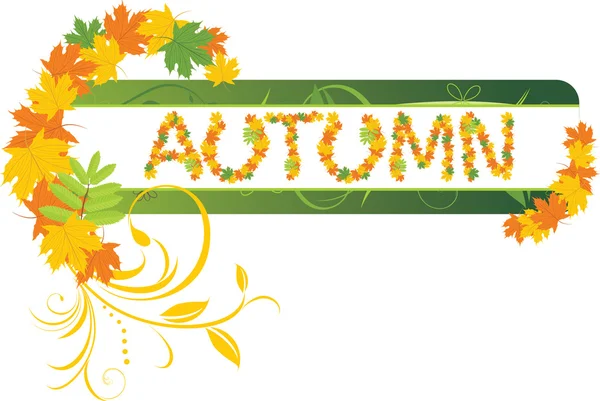 Absztrakt őszi banner a juhar leveleket — Stock Vector