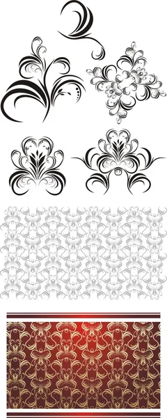 Decorative elements and backgrounds for design — Stock Vector