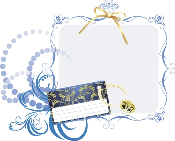 装飾的なフレームのホリデー カード — ストックベクタ