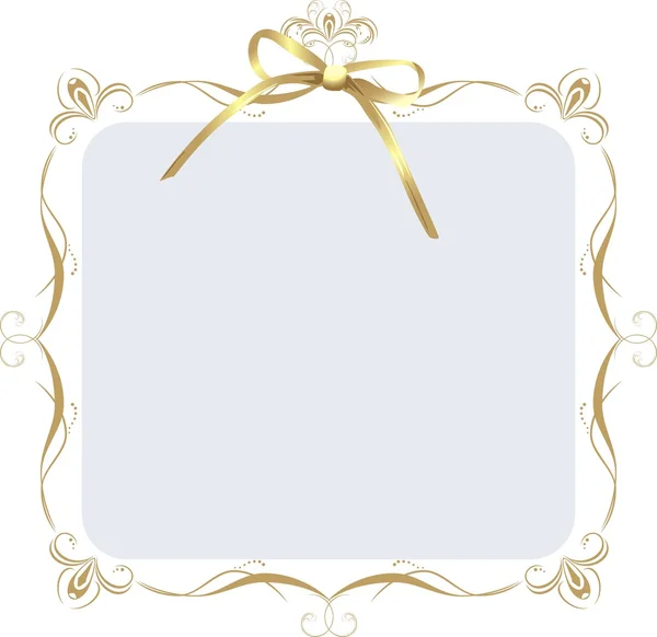 Decoratief frame met gouden boog — Stockvector
