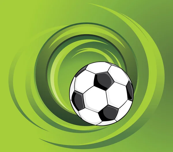 Fußball auf dem grünen Hintergrund — Stockvektor