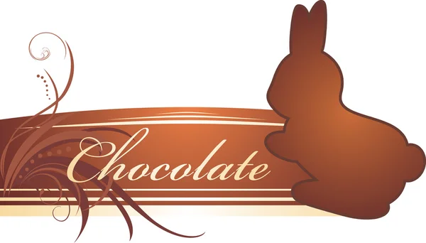 Chocolate rabbit. Banner — Stock Vector