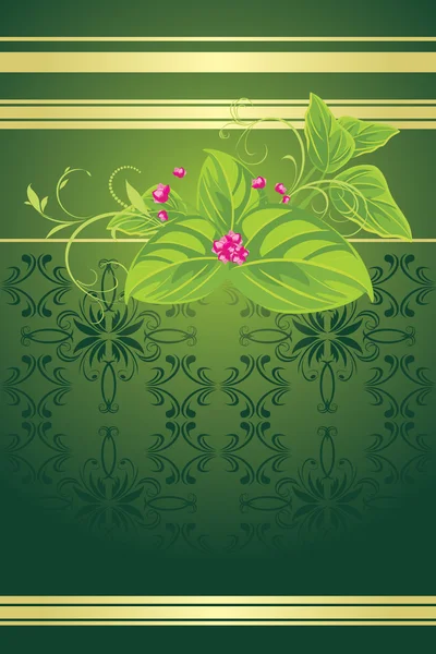 春季花束装饰背景上 — 图库矢量图片