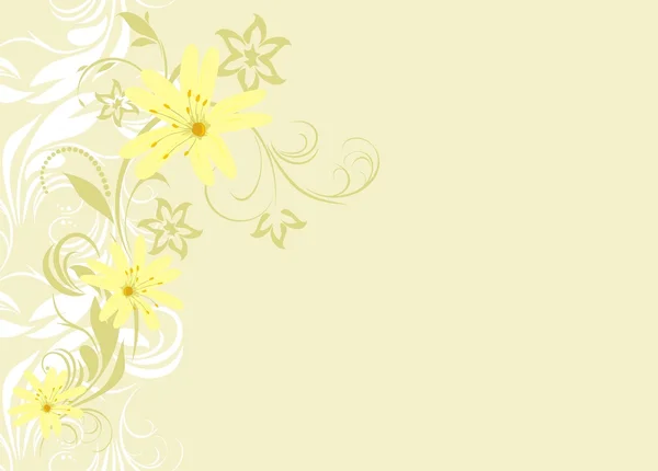 Dekorativní květinové pozadí pro kartu — Stockový vektor